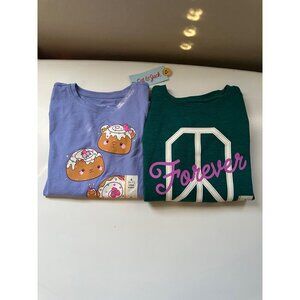 Cat & Jack Little Girls Long Sleeve and Pullover Sweatshirt size S (6/7) NWT